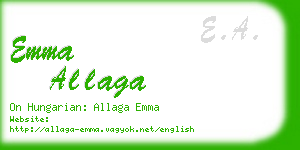 emma allaga business card